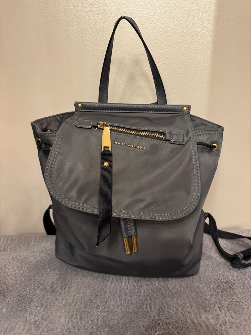 Marc Jacobs Gray Nylon Backpack Tote
